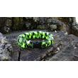 Paracord Fishtail karkötő - Fluor zöld terep