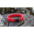 Paracord Fishtail karkötő - Imperial red