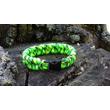 Paracord Fishtail karkötő - Zöld neon terep