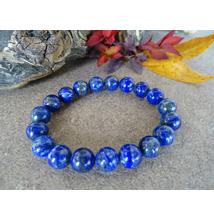 Lápisz Lazuli (Lazurit) ásvány karkötő 10 mm