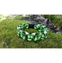 Paracord Cobra karkötő - Fluor zöld terep