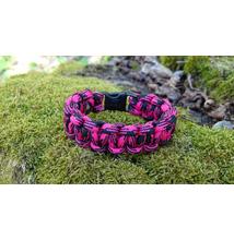 Paracord Cobra karkötő - Pink terep