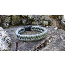 Paracord Fishtail karkötő - Lombzöld