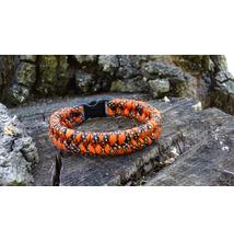 Paracord Fishtail karkötő - Narancs terep