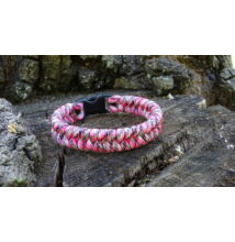 Paracord Fishtail karkötő - Pink terep