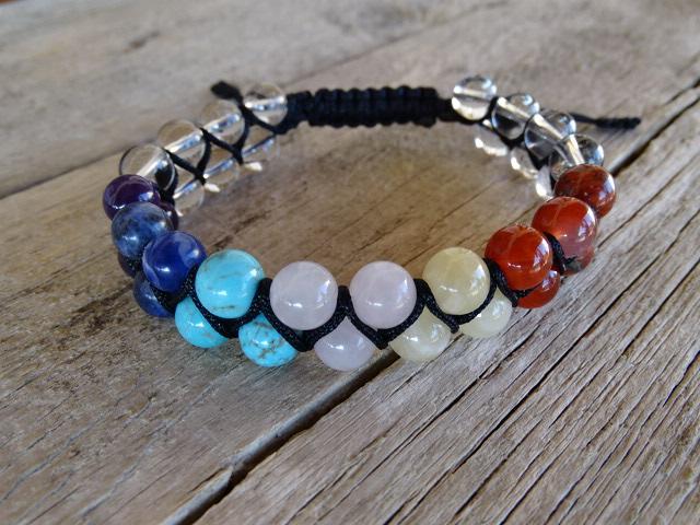 Csakra harmonizáló kétsoros shamballa ásvány karkötő 8 mm