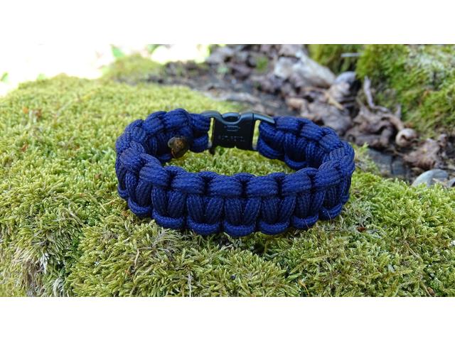 Paracord Cobra karkötő - Tengerészkék